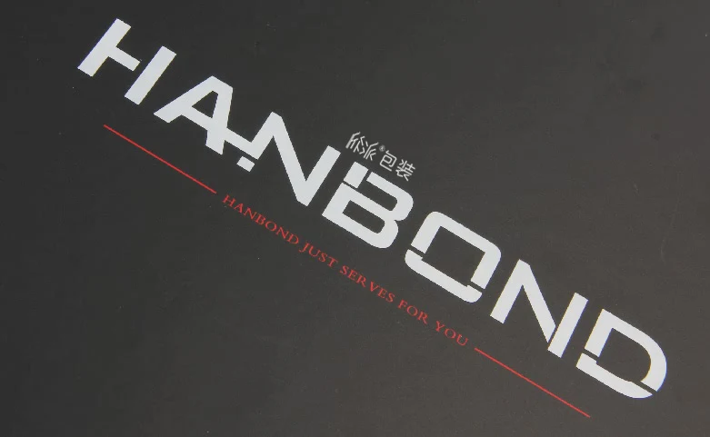 汉邦黑红领带盒logo印刷