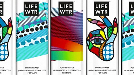 百事高端水Lifewtr瓶装水设计图案