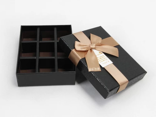 黑色经典巧克力礼盒天地盖盒型