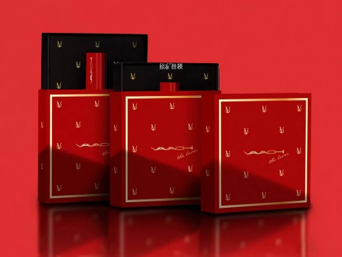 中国红口红包装套盒