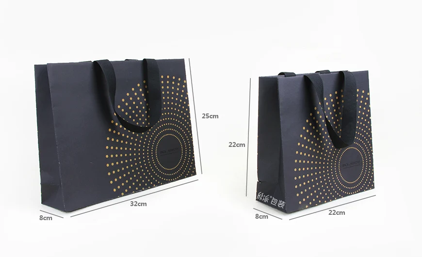 原创电子产品包装手提纸袋-尺寸图