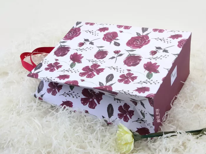 原创美智紫玫瑰礼品袋-底部图