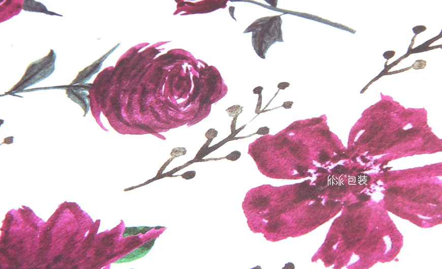 原创美智紫玫瑰礼品袋-印花细节