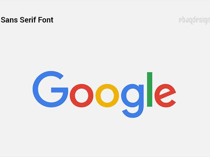 无衬线体-谷歌Logo