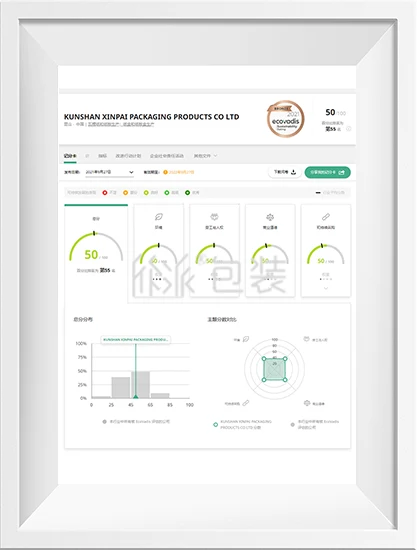 欣派包装EcoVadis可持续认证证书